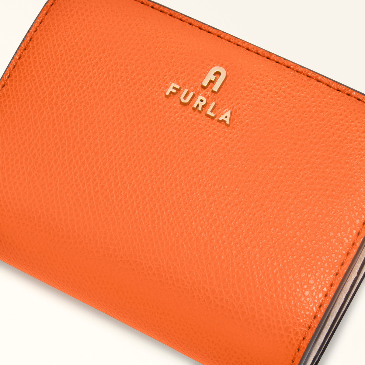 Orange Furla Camelia S Compact Wallet, natural leather – view 4