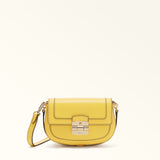 Yellow Furla Club 2 S Crossbody 26, natural leather
