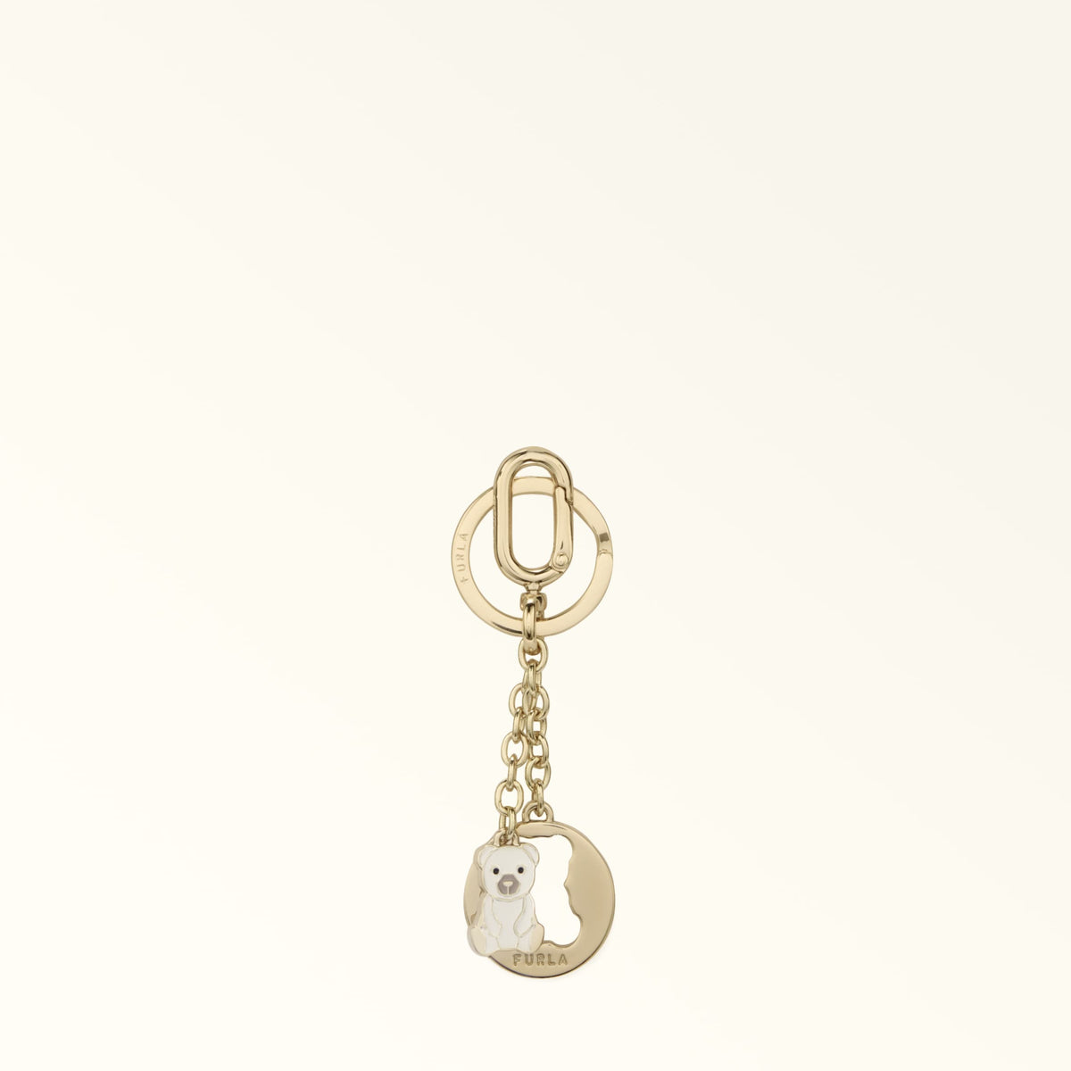 White Furla Crystal Keyring Bear, keychain – view 5