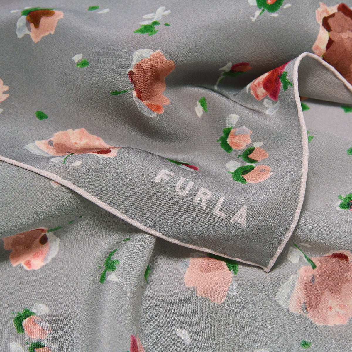 Grey Furla Daisy Carré, scarf crepe satin – view 3