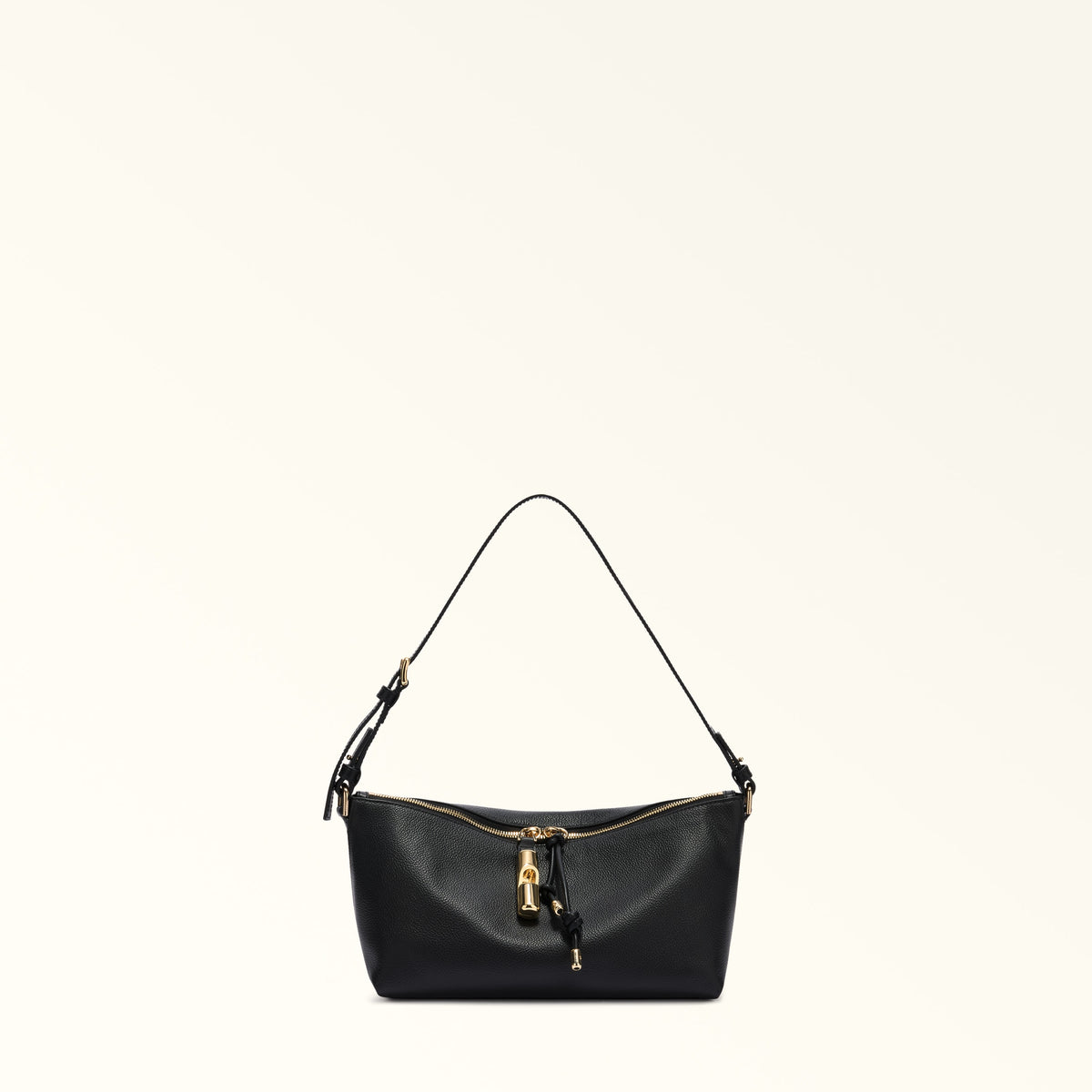 Black Furla Debby Mini Shoulder Bag Soft, natural leather