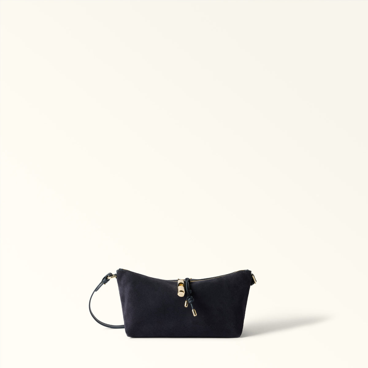Blue FURLA DEBBY MINI SHOULDER BAG in SUEDE