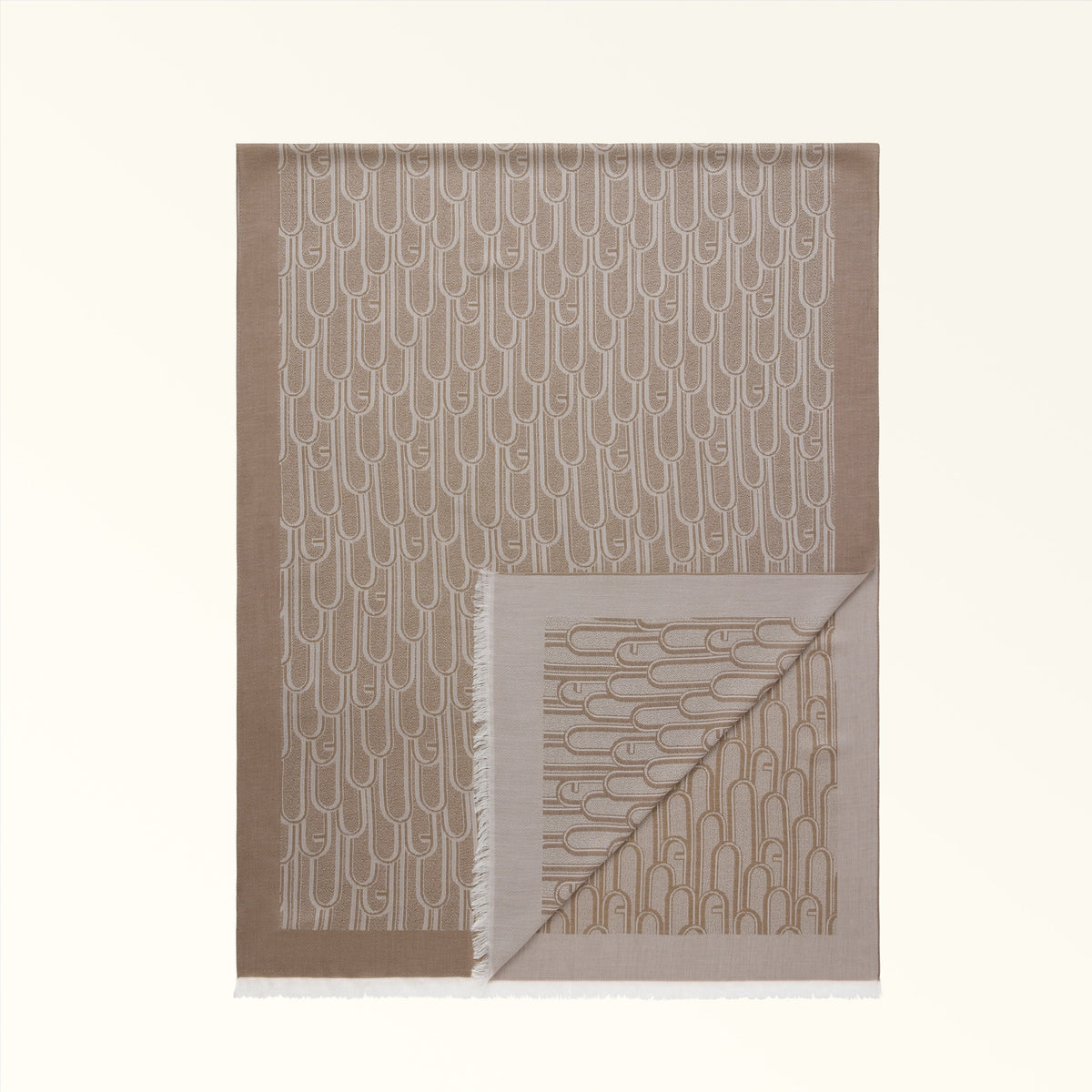Beige Furla Debby Tonni Wool Scarf – view 2