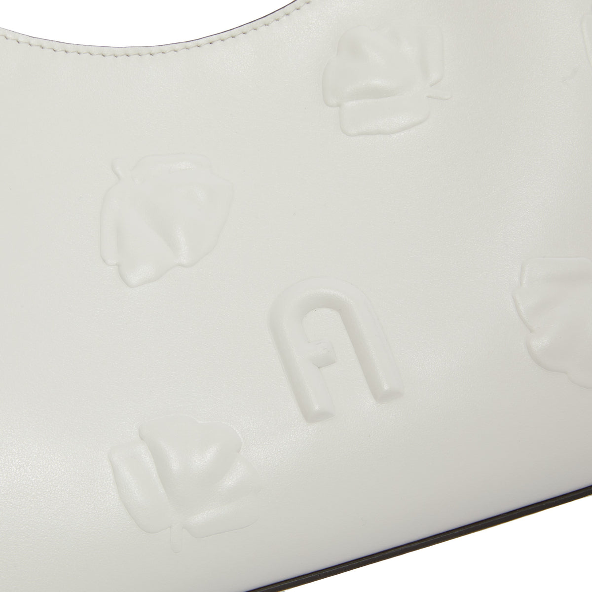 White Furla Diamante S Shoulder Bag, natural leather – view 4