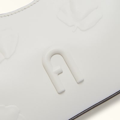 White Furla Diamante S Shoulder Bag, natural leather – view 9