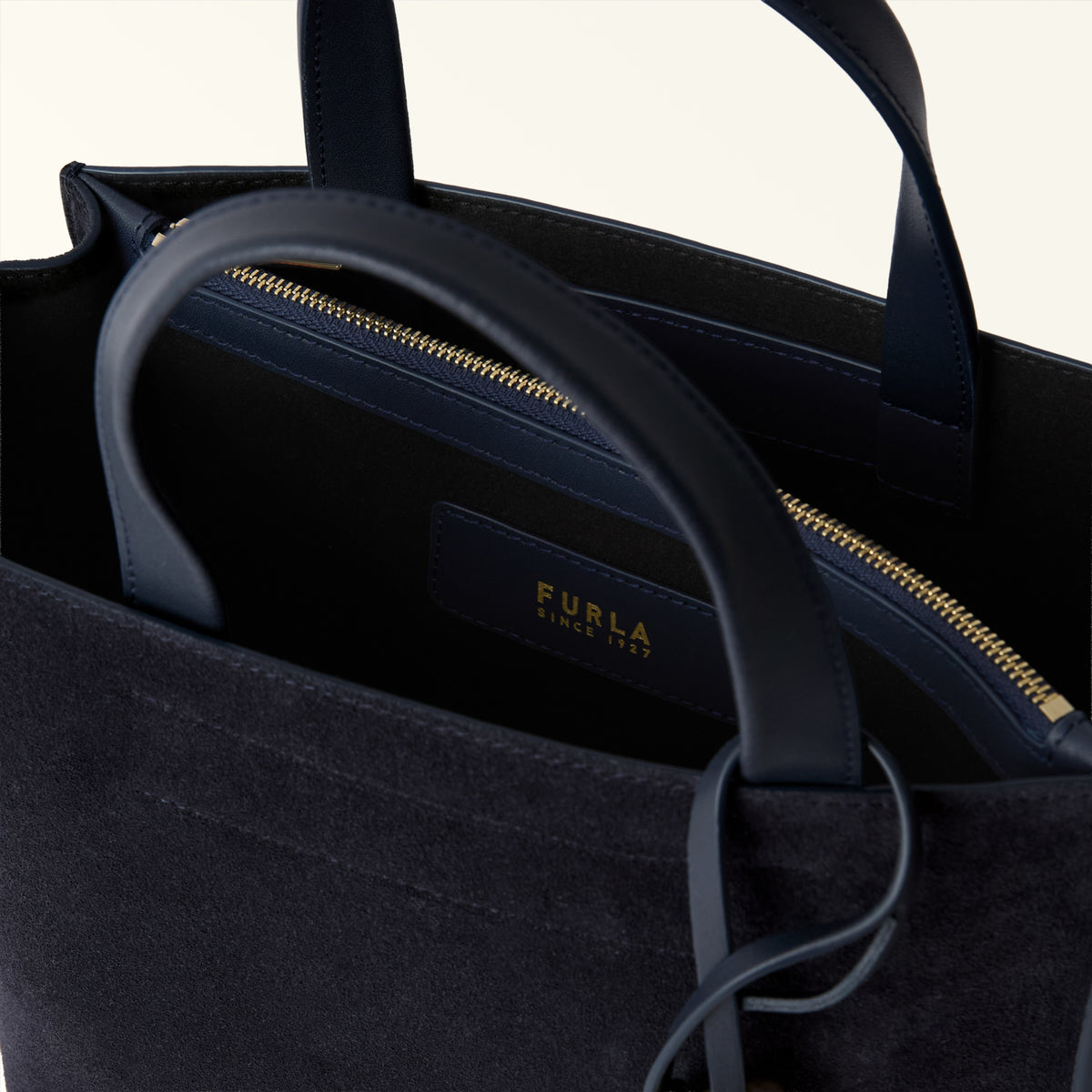 Blue Furla Divide It S Tote, handbag natural leather – view 4