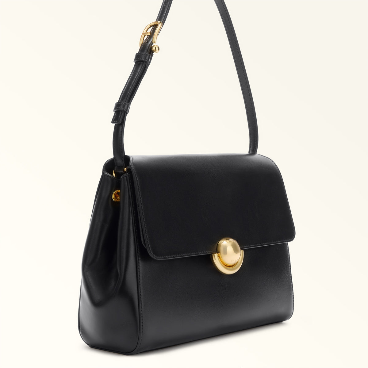 Black Furla Domus S Shoulder Bag 27 Aw25, natural leather – view 4
