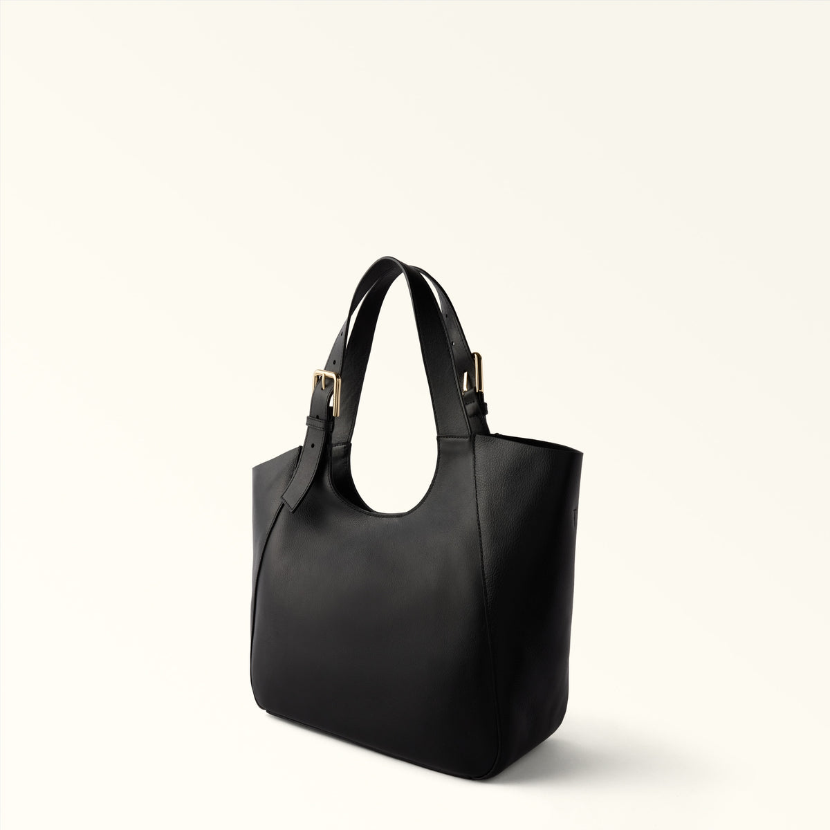 Black Furla Dora M Tote, shopper natural leather – view 3