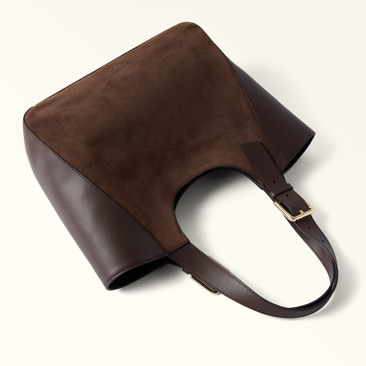 Brown Furla Dora M Tote, shopper suede – view 2