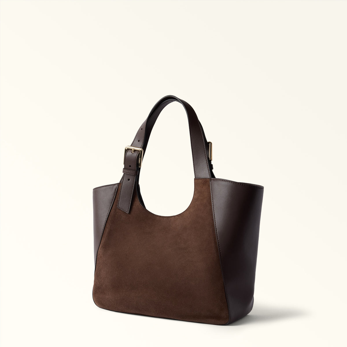 Brown Furla Dora M Tote, shopper suede – view 3
