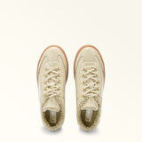 Beige Furla Enjoy Lace-Up Sneaker T.20, shoes natural leather – view 3