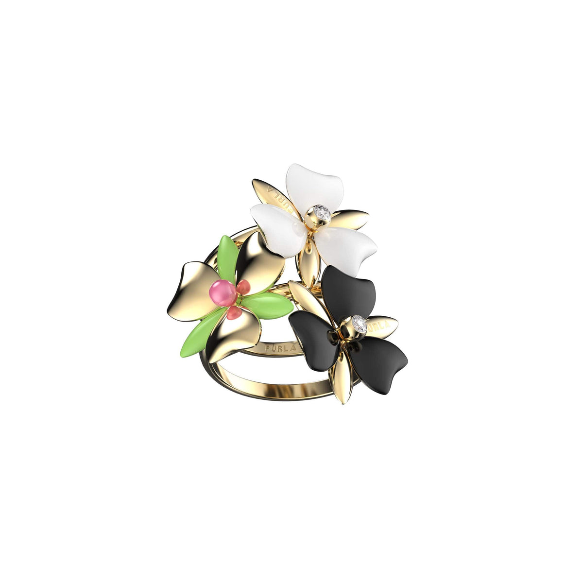 Off White Furla Flora Multiflower Ring Aw24
