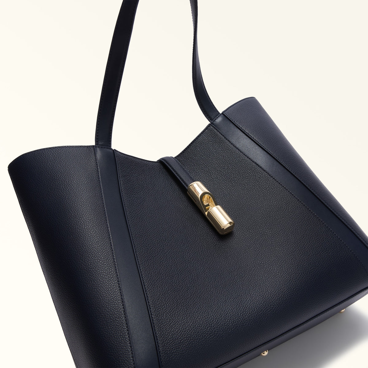 Blue Furla Goccia L Tote, natural leather – view 3