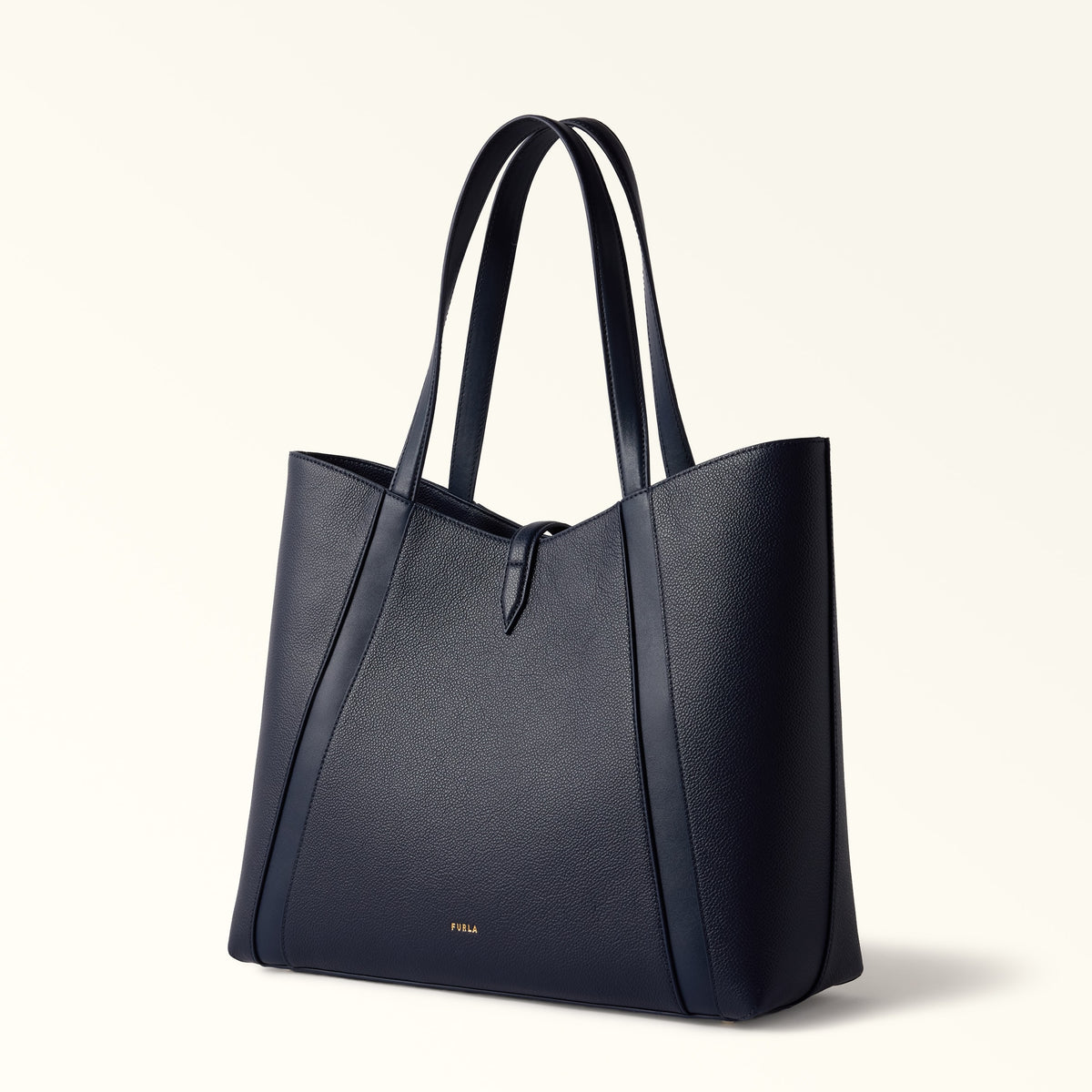 Blue Furla Goccia L Tote, natural leather – view 4