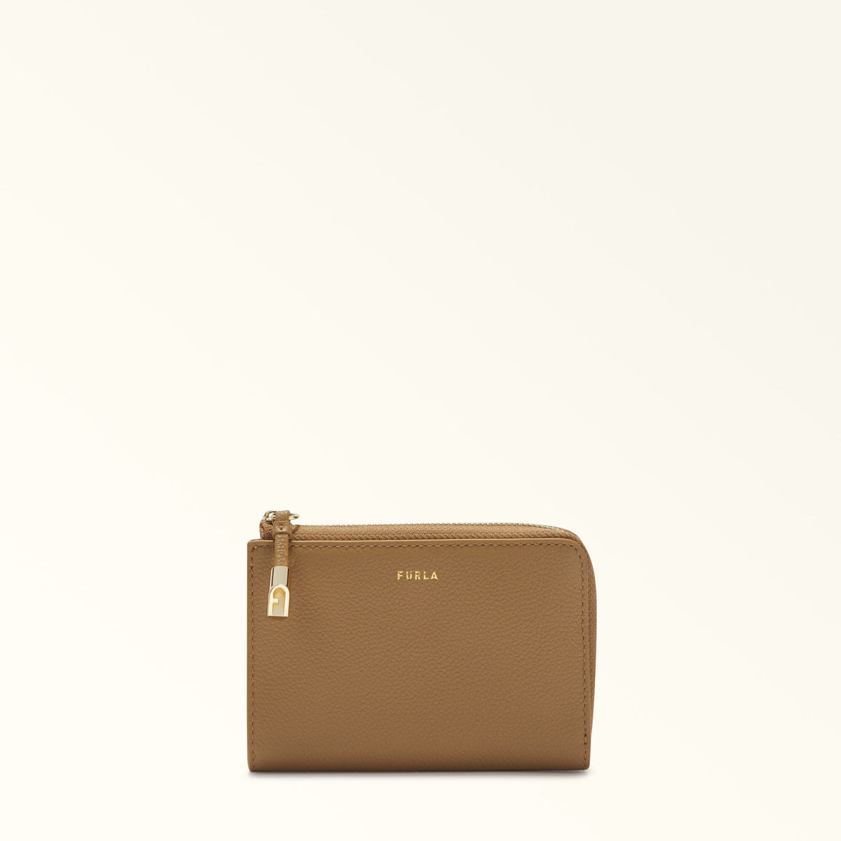 Camel Furla Goccia M Card Case Aw 24, credit card holder natural leather