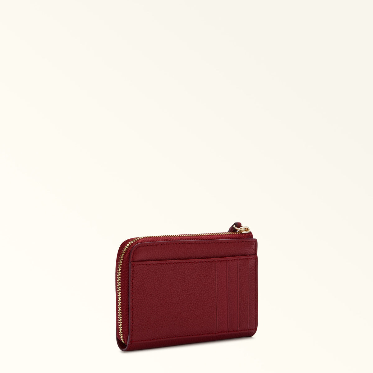 Burgundy Furla Goccia M Card Case, credit card holder natural leather – view 2