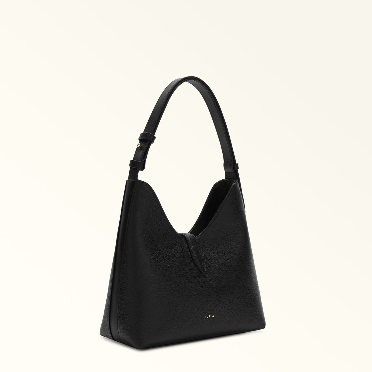Black Furla Goccia S Hobo, tote natural leather – view 2