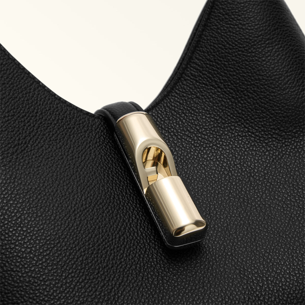 Black Furla Goccia S Hobo, tote natural leather – view 3
