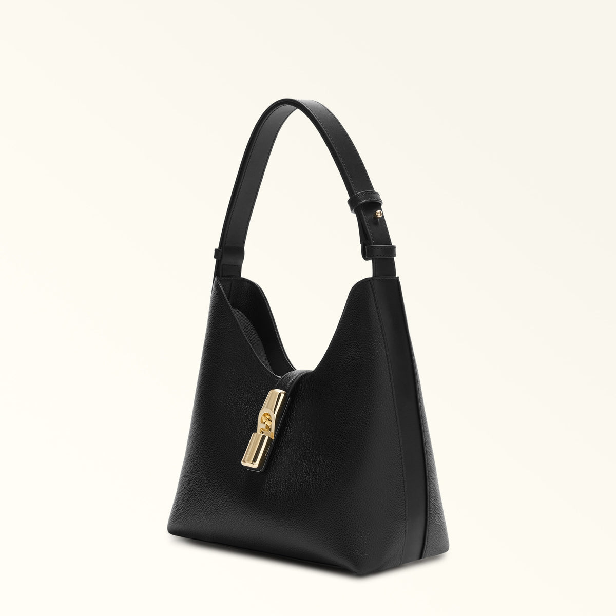Black Furla Goccia S Hobo, tote natural leather – view 4