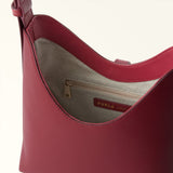 Burgundy Furla Goccia S Hobo, tote natural leather – view 3