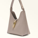 Taupe Furla Goccia S Hobo, tote natural leather – view 3