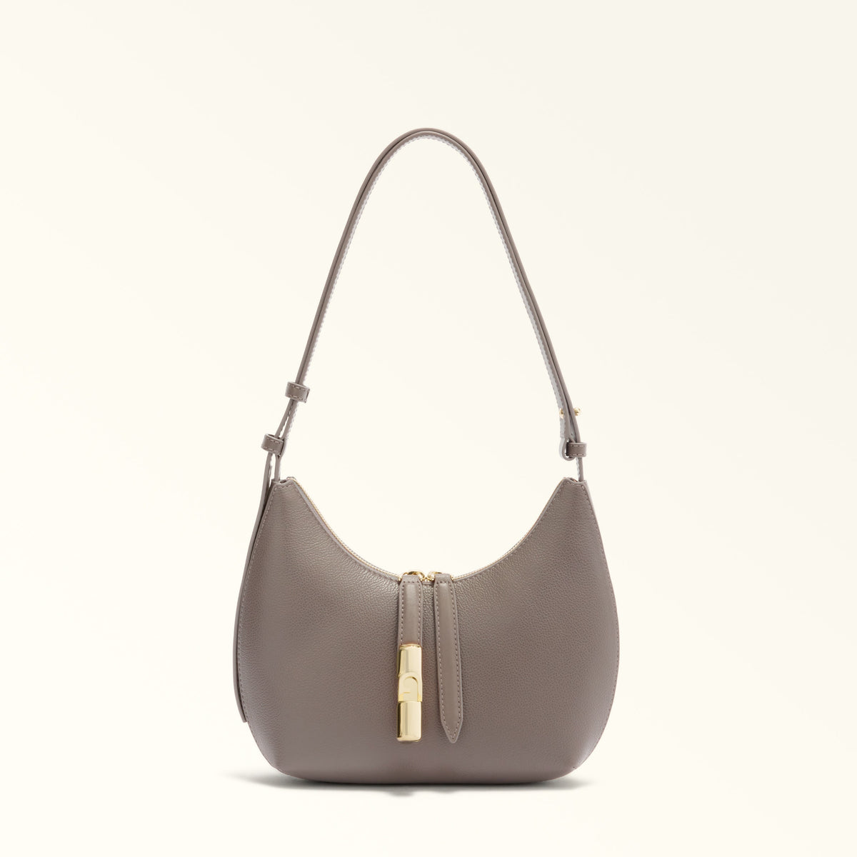 Grey Furla Goccia S Shoulder Bag Aw 25, natural leather