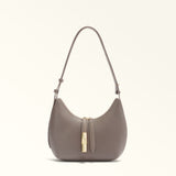Grey Furla Goccia S Shoulder Bag Aw 25, natural leather