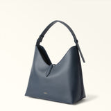 Blue Furla Goccia Shoulder Bag M, hobo natural leather – view 3