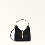 Black Furla Iride Mini Hobo W/strap, natural leather