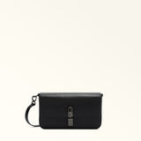 Black Furla Iride S Crossbody, natural leather