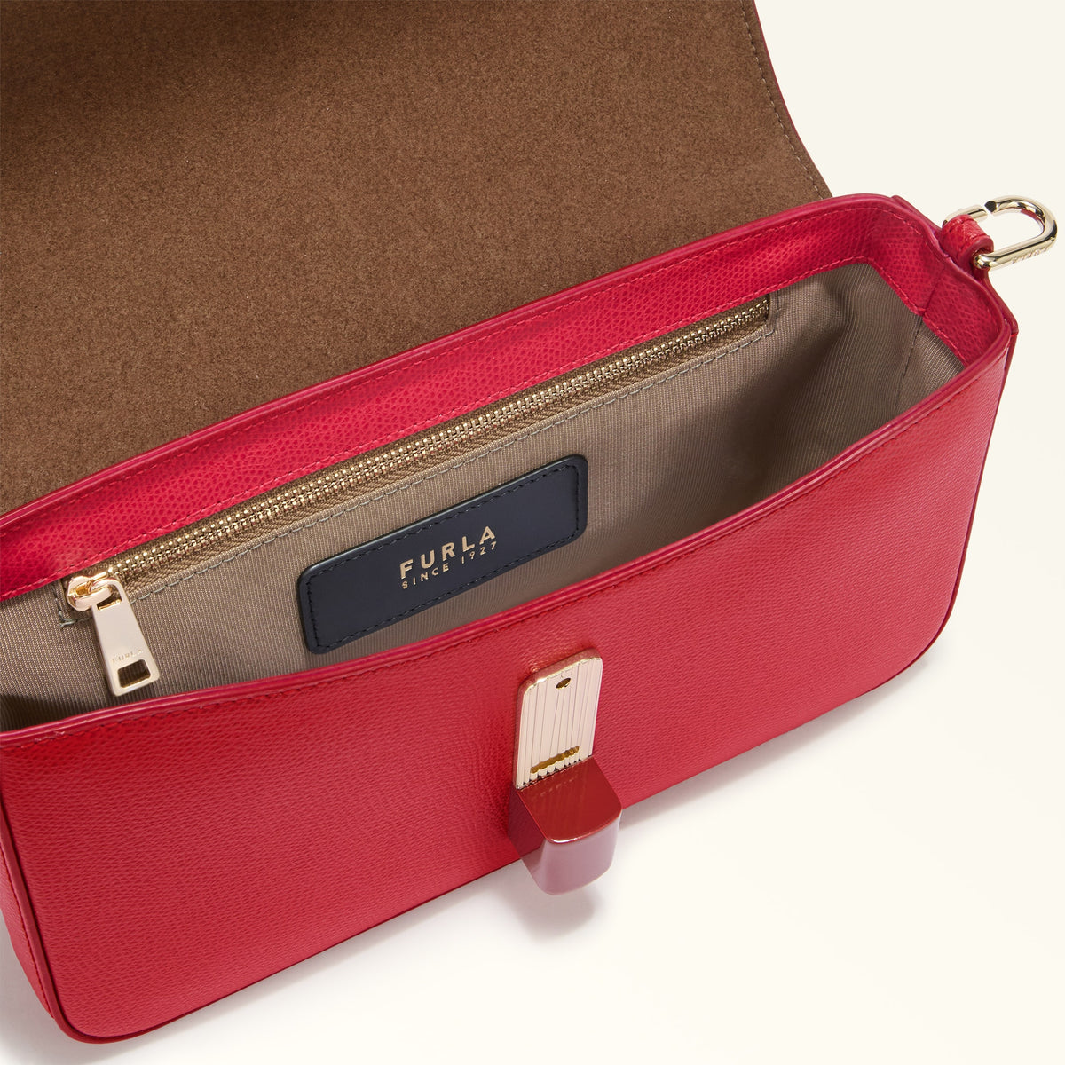Red Furla Iride S Crossbody, natural leather – view 5