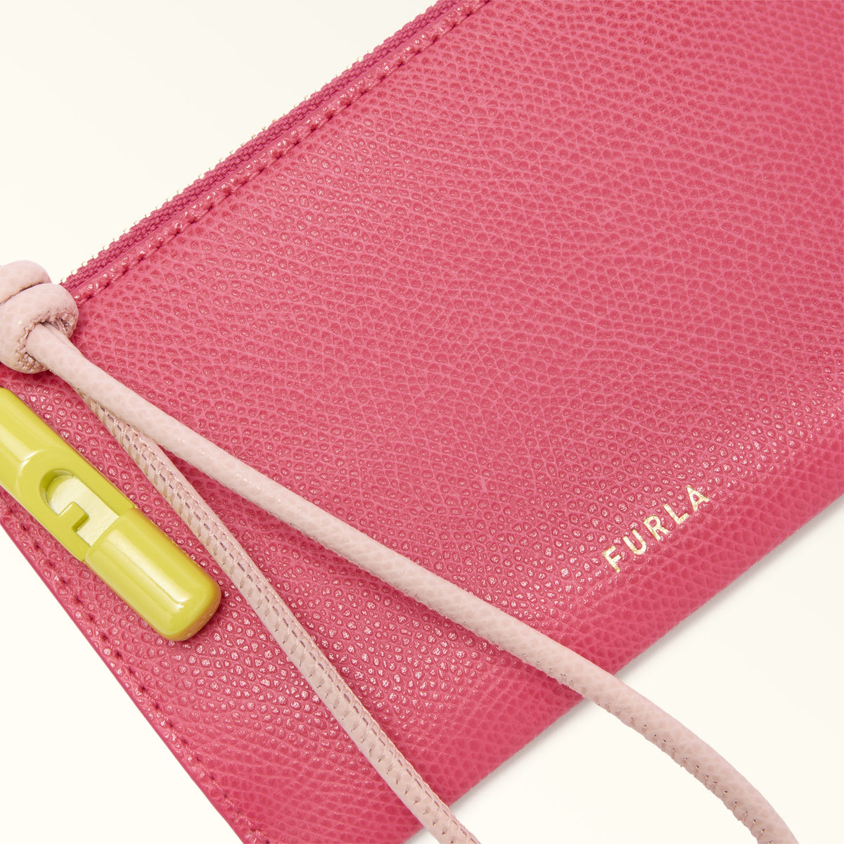 Pink Furla Iride S Envelope, clutch natural leather – view 2
