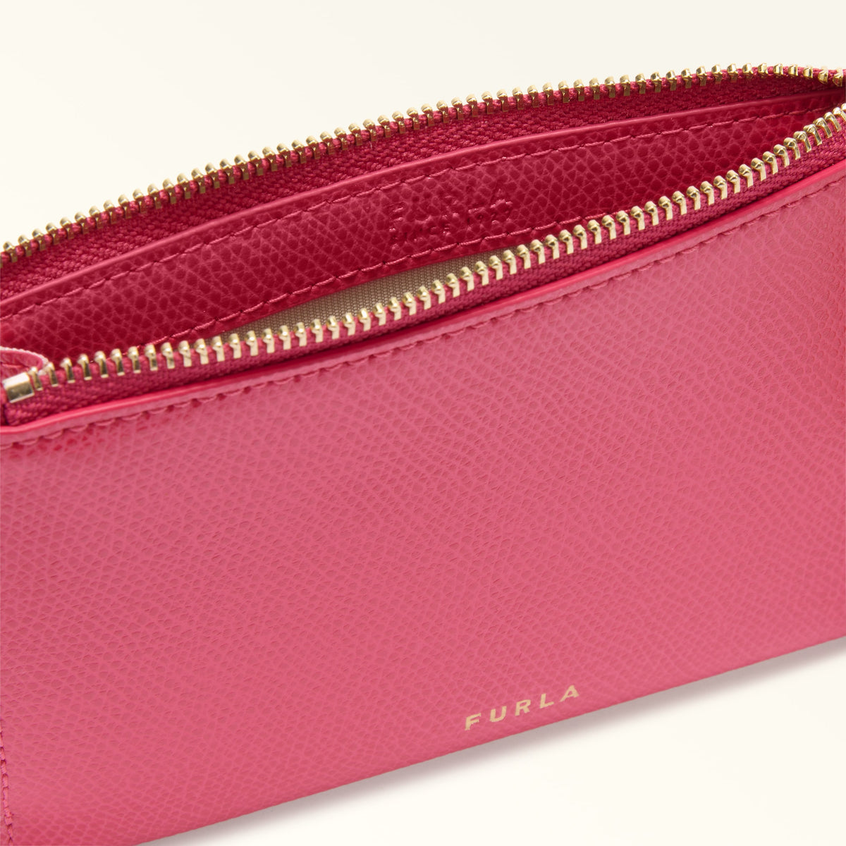 Pink Furla Iride S Envelope, clutch natural leather – view 4