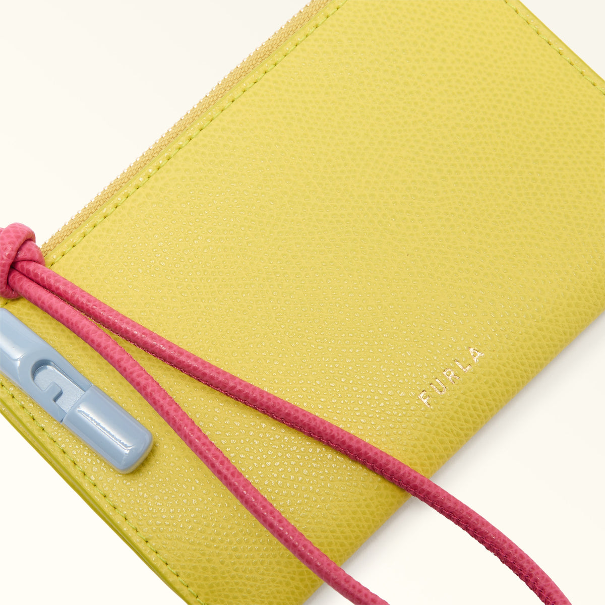 Yellow Furla Iride S Envelope, clutch natural leather – view 2