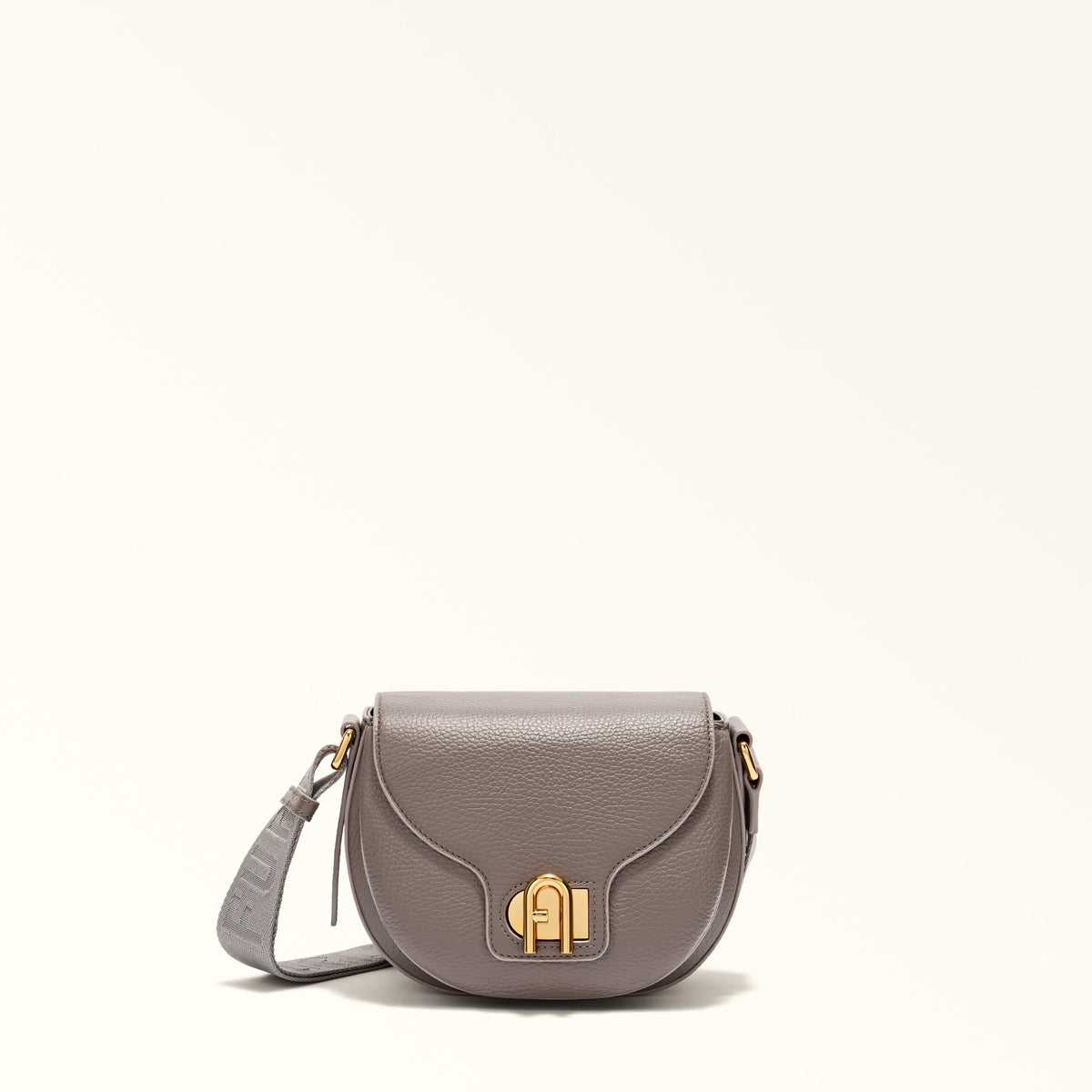 Grey Furla Lotus Mini Crossbody Aw25, natural leather