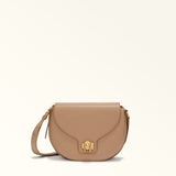 Beige Furla Lotus S Crossbody, natural leather