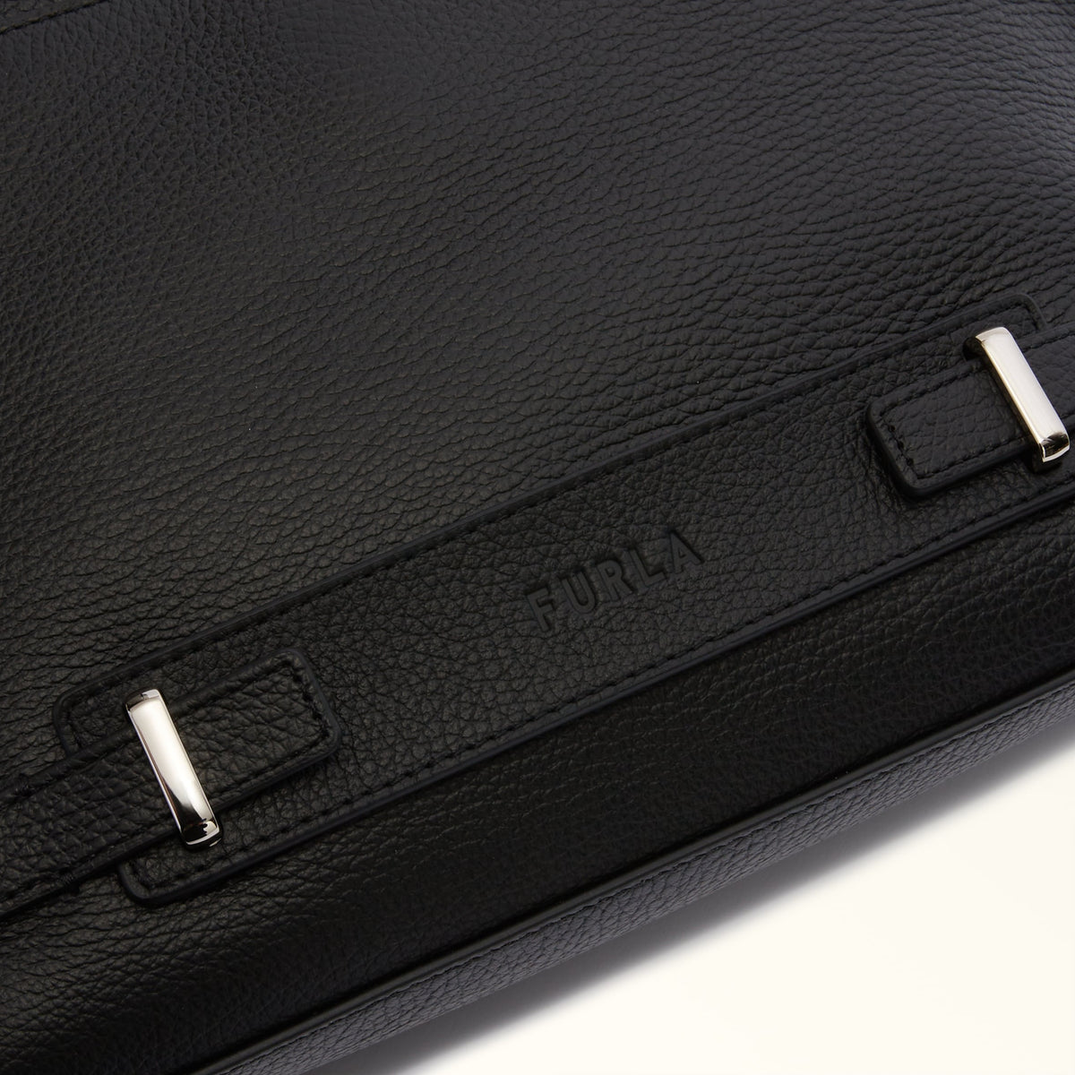 Black Furla Man Giove Pouch, natural leather – view 2