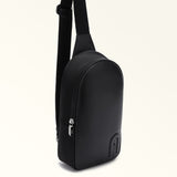 Black Furla Man Orion M Body Bag, natural leather – view 2
