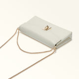 White Furla Meridiana M Crossbody Ss25, natural leather – view 3
