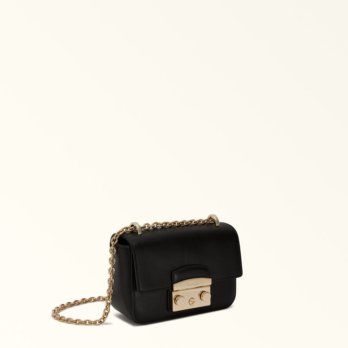 Black Furla Metropolis Mini Crossbody, natural leather – view 2