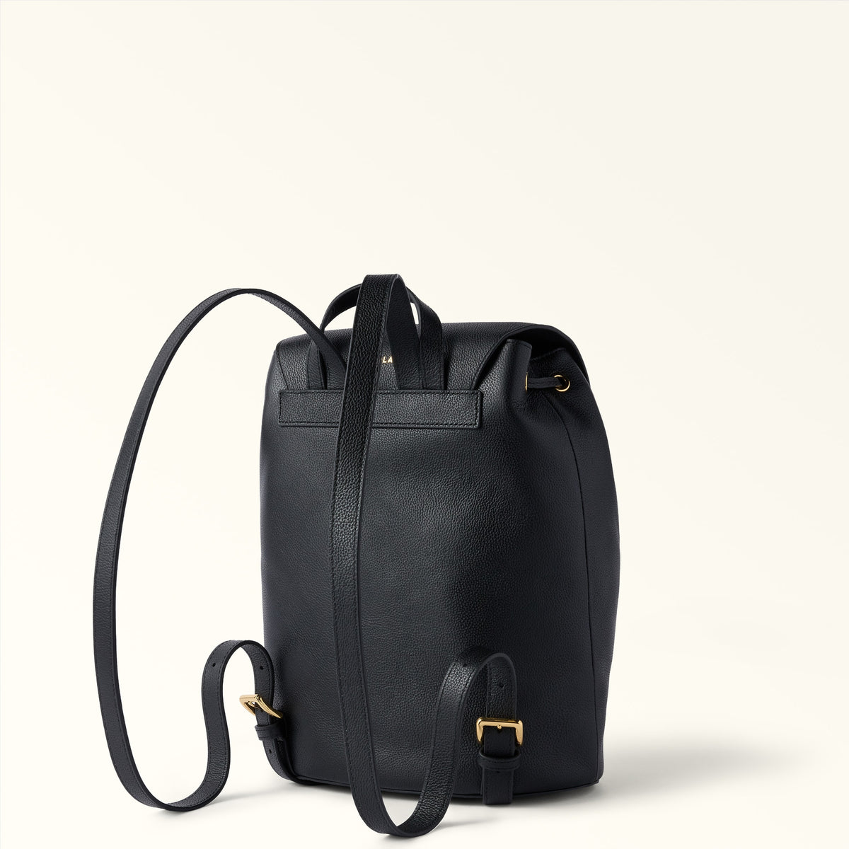 Black Furla Moonlight M Backpack, natural leather – view 2