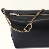 Black Furla Nuvola Mini Crossbody Hobo, natural leather – view 2