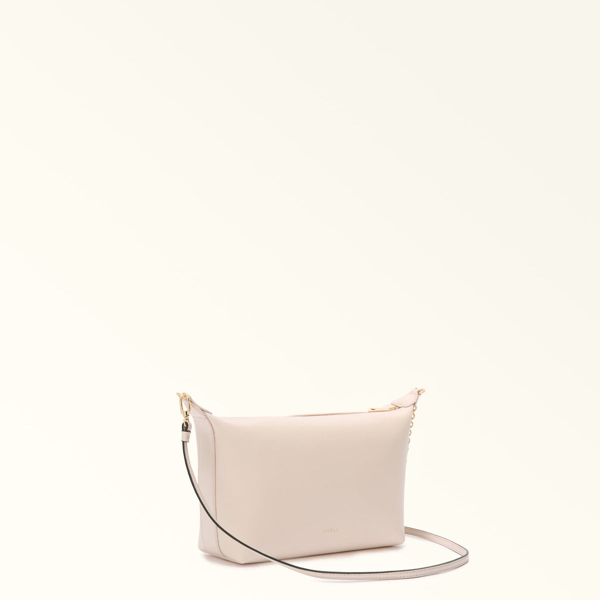 Beige Furla Nuvola Mini Crossbody Hobo, natural leather – view 4