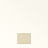 Beige Furla Nuvola S Compact Wallet L, natural leather