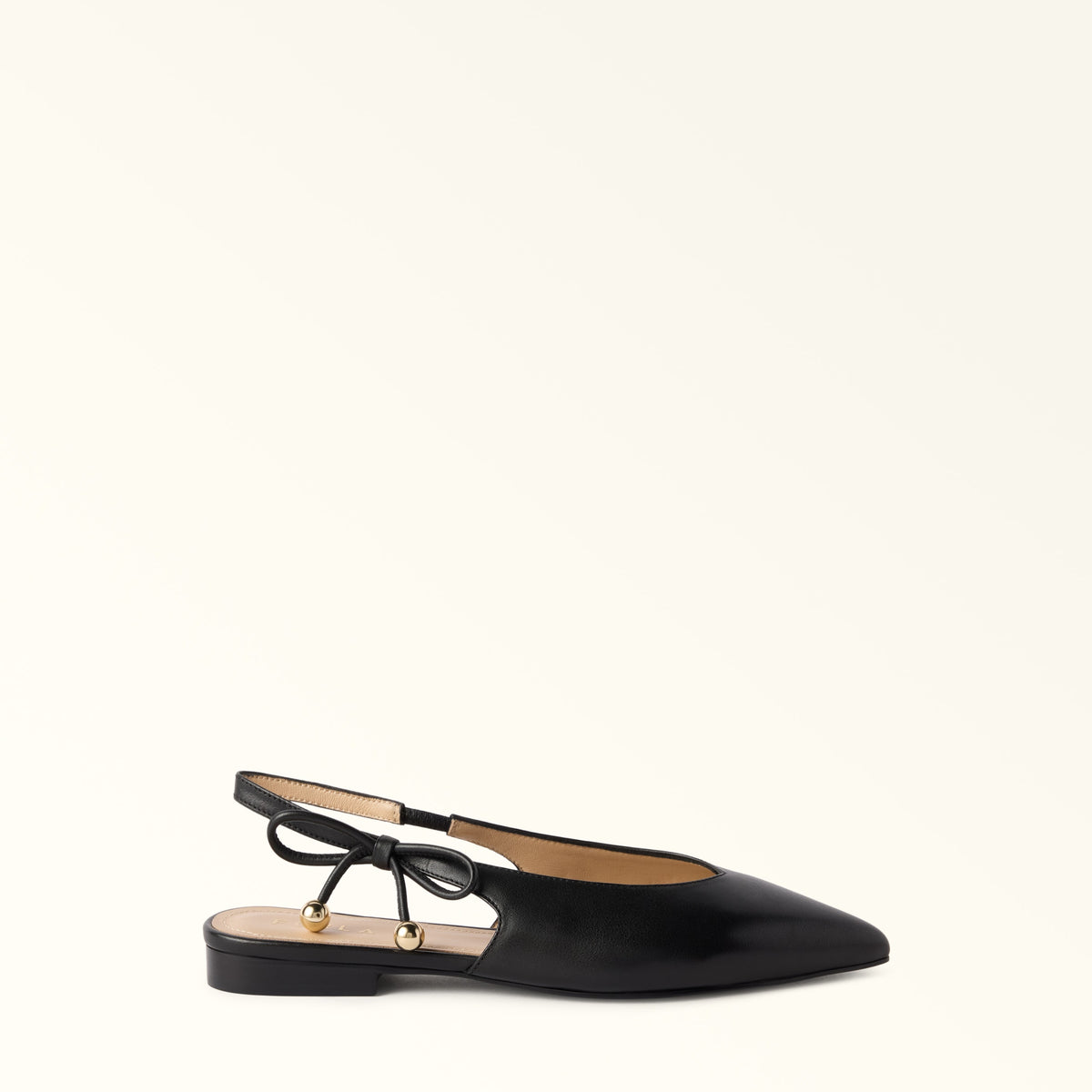 Black Furla Poppy Slingback, shoes natural leather – view 2