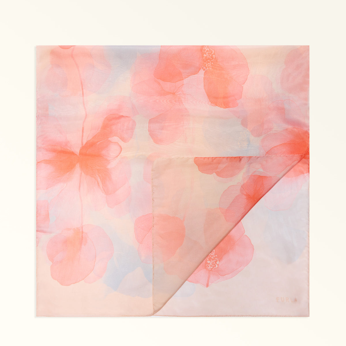 Pink Furla Primavera Stole 70X200, scarf silk