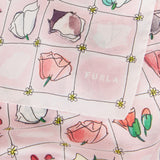 Pink Furla Primula Carre' 60x60 Ss25, scarf silk