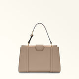 Taupe Furla Riva M Tote, shoulder bag natural leather
