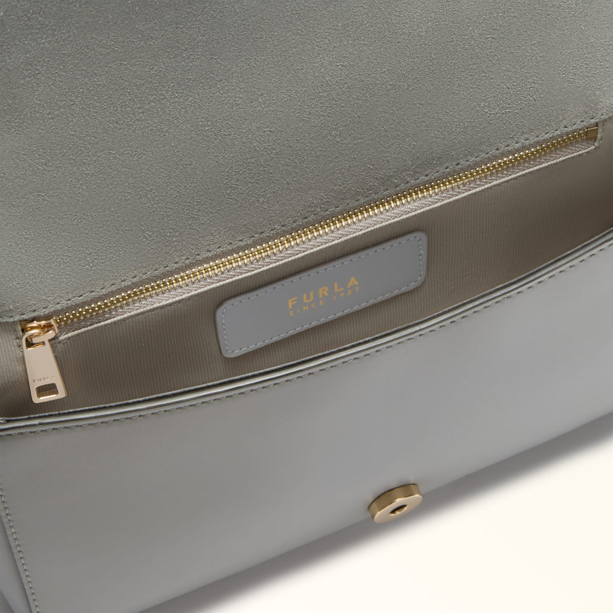 Grey Furla Riva S Crossbody, natural leather – view 4