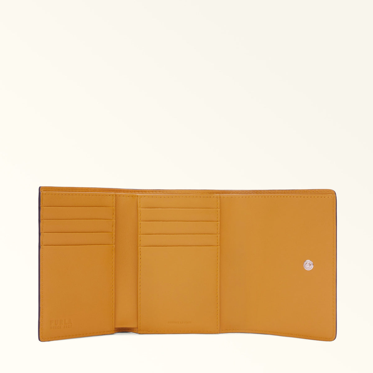 Gold Furla Sfera M Compact Wallet, natural leather – view 4